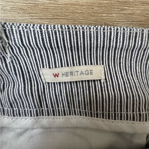 Talbots Woman Heritage Pant Womens 18W Blue White Stripe Cropped Straight Leg - Picture 5 of 8